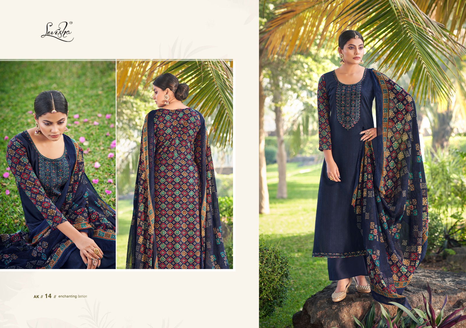 Anamika By Levisha AK-13 To AK-18 Dress Material Catalog